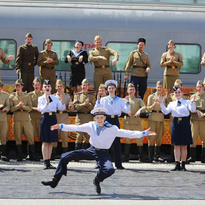 Поезд «Победа» завершил 8-й ретро-тур  по СКЖД. Фоторепортаж
